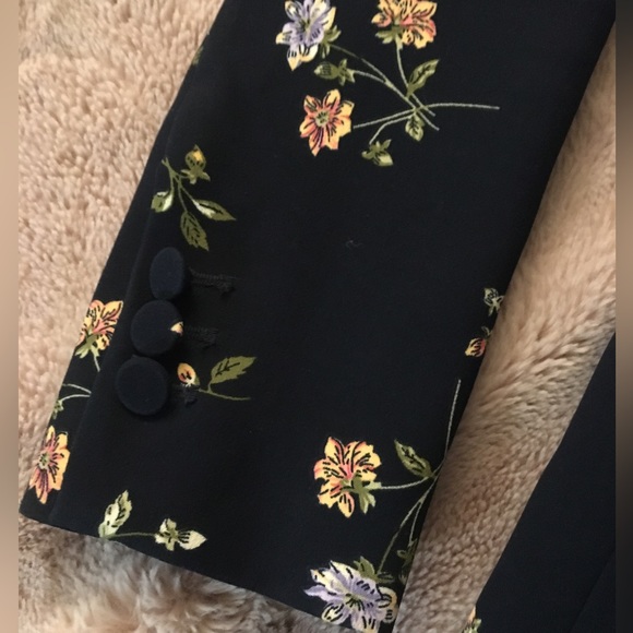 Navy blue floral H&M blazer - Picture 7 of 9